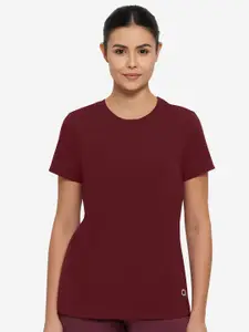 Amante Women Maroon Solid T-shirt