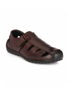 John Karsun Men Brown Leather Sandals