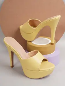 Rubeezz Yellow Party High-Top Heels