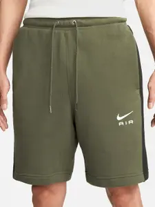 Nike Men Olive Green AIR FT Pure Cotton Shorts