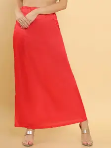 Soch Women Red Solid Side Slit Petticoat
