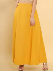 Soch Women Golden Colored Solid Cotton Saree Petticoat