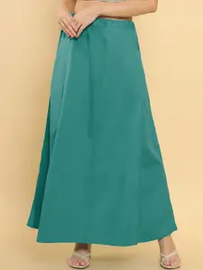 Soch Women Green Solid Cotton Saree Petticoat