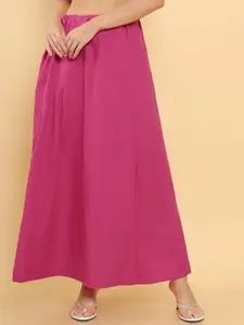 Soch Soch Women Pink Rani Cotton Blend Solid Petticoat Shapewear