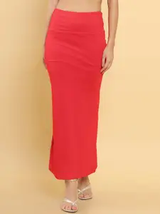Soch Women Red Solid Lycra Saree Shapewear