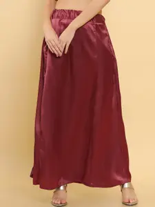 Soch Women Maroon Solid Saree Shapewear