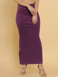 Soch Women Purple Solid Saree Shapewear