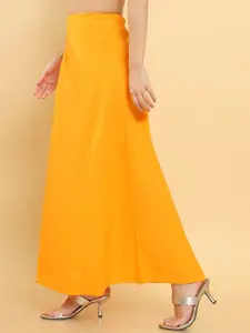 Soch Women Yellow Solid Cotton Saree Petticoat