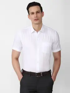 Peter England Men White Regular Fit Pure Cotton Formal Shirt