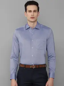 Louis Philippe Men Blue Slim Fit Pure Cotton Formal Shirt