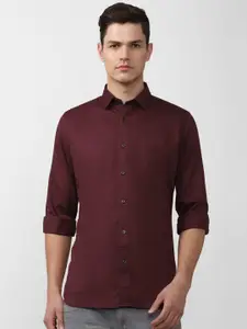 Van Heusen Sport Men Maroon Slim Fit Casual Shirt