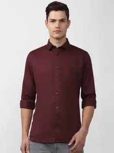 Van Heusen Sport Men Maroon Slim Fit Casual Shirt