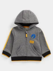 mothercare Boys Cotton Hooded Sweatshirt WIth Applique Detail