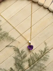 HOT AND BOLD Gold Plated & Blue Brass Necklace