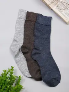 LOUIS STITCH Men Pack Of 3 Patterned Calf Length Antimicrobial Socks