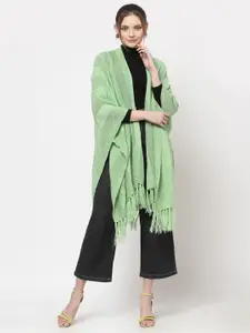 513 Women Green Kimono Knitted Shrug