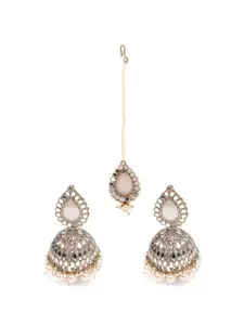ODETTE Gold-Toned Classic Jhumkas Earrings