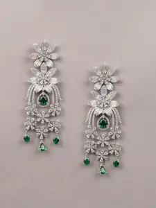 ODETTE Green Contemporary Drop Earrings