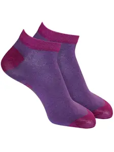 Man Arden Men Magenta Solid Ankle-Length Socks