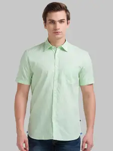 Parx Men Lime Green Slim Fit Casual Shirt