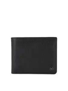 Van Heusen Men Black Leather Two Fold Wallet
