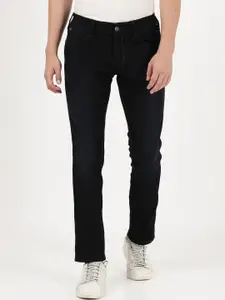 Wrangler Men Black Skanders Slim Fit Low-Rise Stretchable Jeans