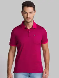 Parx Men Red Polo Collar T-shirt