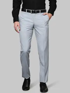Raymond Men Grey Solid Formal Trousers