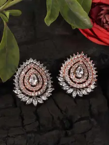 JEWELS GEHNA White Contemporary Studs Earrings