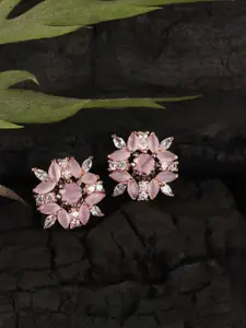 JEWELS GEHNA Pink Contemporary Studs Earrings