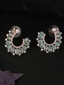 Bhana Fashion Sea Green Contemporary Studs Earrings