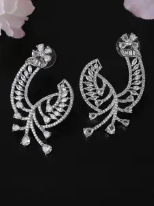 Bhana Fashion White Contemporary Drop Earrings