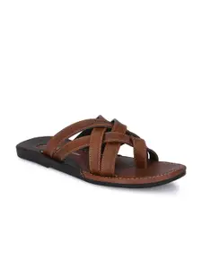 John Karsun Men Tan Comfort Sandals