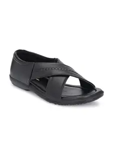 John Karsun Men Black Comfort Sandals