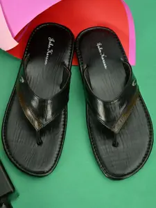 John Karsun Men Black & Brown Comfort Sandals
