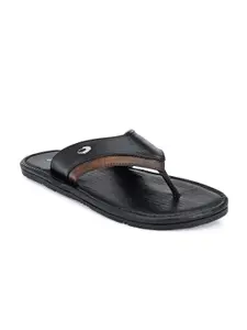 John Karsun Men Black & Brown Comfort Sandals
