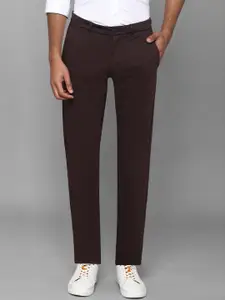 Allen Solly Men Brown Solid Slim Fit Trousers