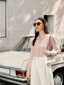 Van Heusen Woman Pink Pure Cotton Shirt Style Top