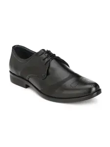 John Karsun Men Black Solid Derby Shoes