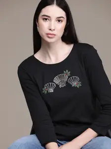 Macy's Karen Scott Women Embroidered T-shirt