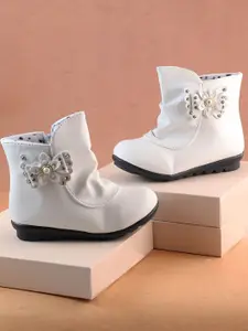 PASSION PETALS Girls White Winter Boots