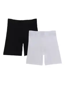 Bodycare Kids Girls Pack of 2 Black & White Shorts
