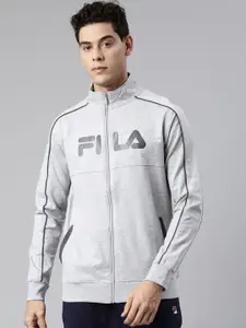 FILA Men Grey Solid Jaffer Sporty Jacket