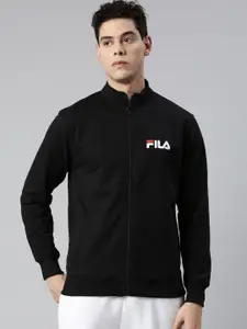 FILA Men Black Solid Sporty Jacket