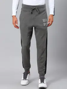 Beverly Hills Polo Club Men Grey Solid Cotton Joggers