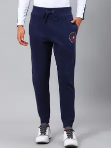 Beverly Hills Polo Club Men Navy Blue Solid Cotton Joggers