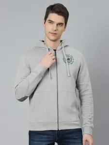 Beverly Hills Polo Club Men Grey Hooded Sweatshirt