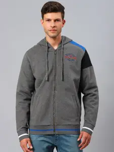 Beverly Hills Polo Club Men Grey Hoodie Jacket