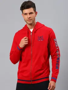 Beverly Hills Polo Club Men Red Hoodie Sweatshirt