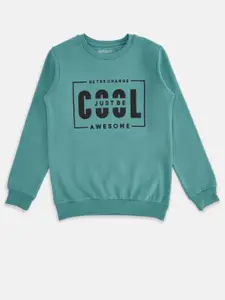 Pantaloons Junior Boys Green Printed Sweatshirt